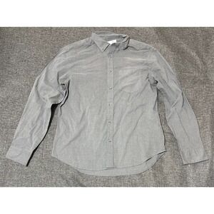 Old Navy Slim Fit Men's L Gray Long Sleeve Shirt